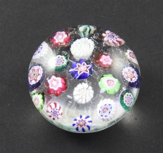 A Clichy spaced complex cane glass paperweight, late 19th century, 4.5cm